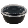 Контейнер одноразовый 950мл С КРЫШКОЙ круглый d172мм черный/прозрачный, ПП, ВЗЛП, ШК0, 1265Ч по низкой цене оптом 