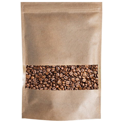 Пакет Дой-Пак с замком ZIP LOCK, крафт с окном 50 мм, 150 х 220 + 40 мм, 100 штук 150 мкм, BRAUBERG, 700691 по низкой цене оптом Пакет Дой-Пак с замком ZIP LOCK, крафт с окном 50 мм, 150 х 220 + 40 мм, 100 штук 150 мкм, BRAUBERG, 700691 по низкой цене оптом