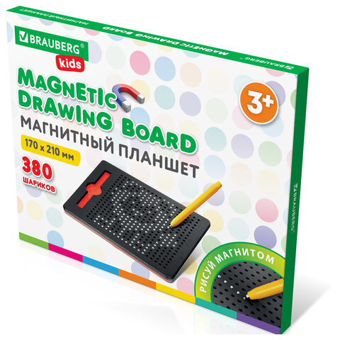 Магнитный планшет-доска MAGPAD MEDIUM для рисования 17х21 см, 380 шариков, BRAUBERG KIDS, 664921 по низкой цене оптом Краснодар, Москва, Уфа, Казань, Барнаул, Владивосток, Хабаровск, Сахалин, Красноярск, Екатеренбург, 
