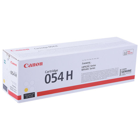 Картридж лазерный CANON (054HY) для i-SENSYS LBP621Cw/MF641Cw/645Cx, желтый, ресурс 2300 страниц, оригинальный, 3025C002 по низкой цене оптом 