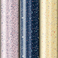 Бумага упаковочная мелованная НАБОР 3 шт., "Terrazzo", 70х100 см, 3 дизайна, ЗОЛОТАЯ СКАЗКА, 592066