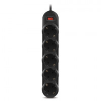 Сетевой фильтр SVEN SF-05L, 5 розеток, 1,8 м, черный, SV-015060