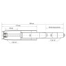 Газ-лифт BRABIX A-80 суперкороткий, черный, длина в открытом виде 305 мм, d50 мм, класс 2, 532000 по низкой цене оптом 