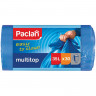 Мешки для мусора, 35 л, с ушками, синие, рулон 30 шт., ПНД, 10,5 мкм, 50х64 см, PACLAN "Multitop" по низкой цене оптом 