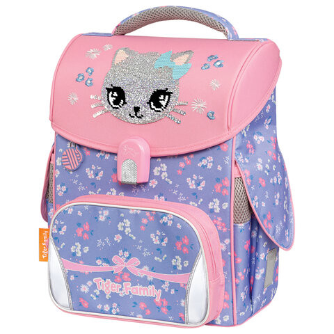 Ранец TIGER FAMILY для начальной школы, Jolly, "Lovely Kitty Cat", 36х31х19 см, 270360, 270630 по низкой цене оптом Краснодар, Москва, Уфа, Казань, Барнаул, Владивосток, Хабаровск, Сахалин, Красноярск, Екатеренбург, 