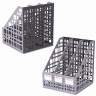 Лоток вертикальный для бумаг BRAUBERG "MAXI Plus", 240 мм, 3 отделения, сетчатый, сборный, серый, 237014 по низкой цене оптом 