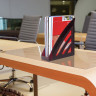 Лоток вертикальный для бумаг BRAUBERG "Office style", 245х90х285 мм, тонированный красный, 237283 по низкой цене оптом 
