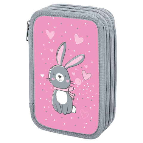 Пенал ПИФАГОР, 3 отделения, ламинированный картон, 19х11 см, "Adorable bunny", 270892 по низкой цене оптом 