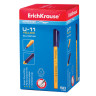 Ручка шариковая масляная ERICH KRAUSE "Ultra Glide U-11", СИНЯЯ, корпус желтый, узел 0,7 мм, линия письма 0,35 мм, 37055 по низкой цене оптом 