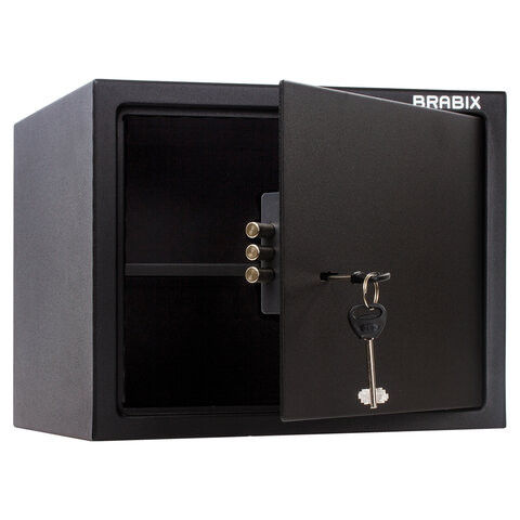 Сейф мебельный BRABIX "SF-280KL", 280х350х300 мм, ключевой замок, черный, 291148, S103BR212314 по низкой цене оптом 