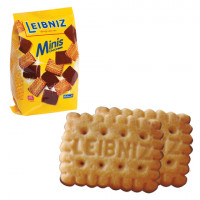 Печенье BAHLSEN Leibniz (БАЛЬЗЕН Лейбниц) "Minis Choko", сливочное с шоколадом, 100 г, Германия, 7628