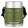 Термос 1л RIBBED, для еды/напитков с широким горлом, контейнер, нержавеющая сталь SUS304, ремешок, оливковый, BOOMHOUSE (БумХаус), 700322 по низкой цене оптом Термос 1л RIBBED, для еды/напитков с широким горлом, контейнер, нержавеющая сталь SUS304, ремешок, оливковый, BOOMHOUSE (БумХаус), 700322 по низкой цене оптом