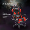 Кресло компьютерное BRABIX "Dexter GM-135", подножка, две подушки, экокожа, черное/красное, 532799 по низкой цене оптом 