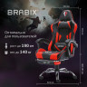 Кресло компьютерное BRABIX "Dexter GM-135", подножка, две подушки, экокожа, черное/красное, 532799 по низкой цене оптом 