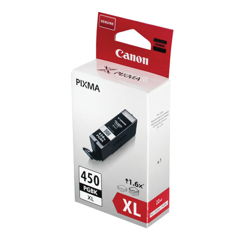 Картридж струйный CANON (PGI-450PGBK XL) PIXMA MX724/924/iX6840, черный пигментный, оригинальный, ресурс 620 стр., 6434B001 по низкой цене оптом 