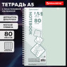 Тетрадь обложка пластик, А5 80л. гребень мягкий, вырубка для ручки, клетка, BRAUBERG, светло-розовый, 405378 по низкой цене оптом Тетрадь обложка пластик, А5 80л. гребень мягкий, вырубка для ручки, клетка, BRAUBERG, светло-розовый, 405378 по низкой цене оптом