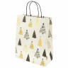 Пакет подарочный НАБОР 4 штуки новогодний 26x32x13 см, "Kraft Large", ЗОЛОТАЯ СКАЗКА, 592133 по низкой цене оптом 