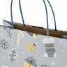 Пакет подарочный НАБОР 4 штуки новогодний 26x32x13 см, "Kraft Large", ЗОЛОТАЯ СКАЗКА, 592133 по низкой цене оптом 
