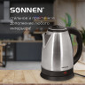 Чайник SONNEN KT-115, 1,5 л, 1500 Вт, закрытый нагревательный элемент, нержавеющая сталь, серебристый, 452925 по низкой цене оптом Краснодар, Москва, Уфа, Казань, Барнаул, Владивосток, Хабаровск, Сахалин, Красноярск, Екатеренбург, 