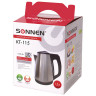 Чайник SONNEN KT-115, 1,5 л, 1500 Вт, закрытый нагревательный элемент, нержавеющая сталь, серебристый, 452925 по низкой цене оптом Краснодар, Москва, Уфа, Казань, Барнаул, Владивосток, Хабаровск, Сахалин, Красноярск, Екатеренбург, 