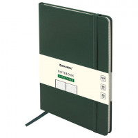 Блокнот БОЛЬШОЙ ФОРМАТ (180х250 мм) В5, BRAUBERG ULTRA, балакрон, 80 г/м2, 96 л., клетка, темно-зеленый, 113063