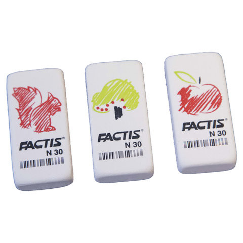 Ластик FACTIS N 30 (Испания), 50х24х10 мм, белый, прямоугольный, CNFN30 по низкой цене оптом 
