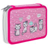 Пенал BRAUBERG, 2 отделения, ткань, 20х14 см, "Meow", 229289 по низкой цене оптом 