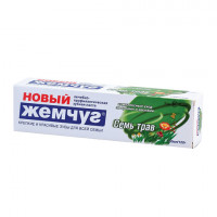Зубная паста 100 мл, НОВЫЙ ЖЕМЧУГ "Семь трав", комплексная защита десен, 17127