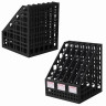 Лоток вертикальный для бумаг BRAUBERG "MAXI Plus", 240 мм, 6 отделений, сетчатый, сборный, черный, 237015 по низкой цене оптом 