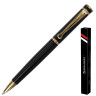 Ручка подарочная шариковая BRAUBERG "Perfect Black", корпус черный, узел 1 мм, линия письма 0,7 мм, синяя, 141416 по низкой цене оптом 