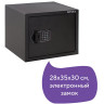 Сейф мебельный BRABIX "SF-280EL", 280х350х300 мм, электронный замок, черный, 291149, S103BR212414 по низкой цене оптом 