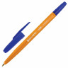 Ручка шариковая BRAUBERG "ORANGE Line", СИНЯЯ, корпус оранжевый, узел 1 мм, линия письма 0,5 мм, 143331 по низкой цене оптом 