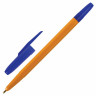 Ручка шариковая BRAUBERG "ORANGE Line", СИНЯЯ, корпус оранжевый, узел 1 мм, линия письма 0,5 мм, 143331 по низкой цене оптом 