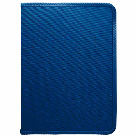 Папка объемная на молнии пластиковая на 4 кольцах, 35 мм, А4, BRAUBERG PIXEL, темно-синяя, 0,7 мм, 273080 по низкой цене оптом 