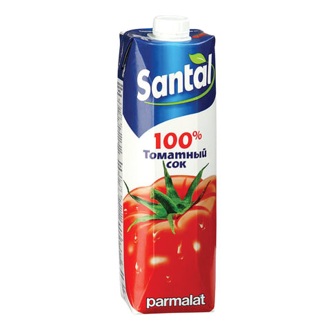 Сок SANTAL (Сантал), томатный, 1 л, для детского питания, тетра-пак, 547746 по низкой цене оптом Краснодар, Москва, Уфа, Казань, Барнаул, Владивосток, Хабаровск, Сахалин, Красноярск, Екатеренбург, 