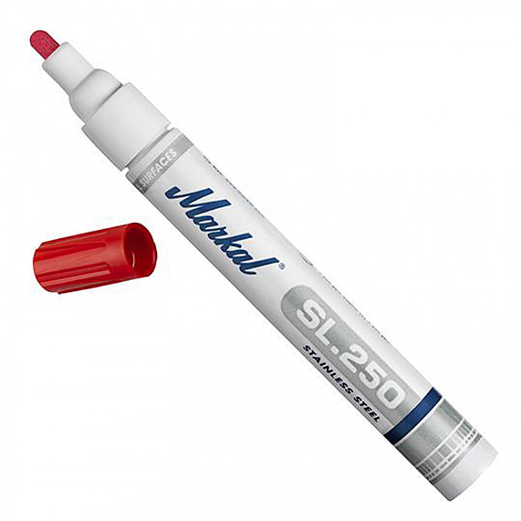 Маркер лаковый для нержавеющей стали и сплавов Markal SL.250, от -20 до +50°С, 3 мм Красный по низкой цене оптом 