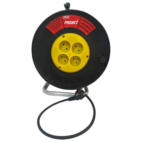 Удлинитель на катушке РБК16, 4 розетки б/заземления КГ 2*1,5мм2, 30м 16 А, медь, морозостойкий 03357, 2622 по низкой цене оптом 