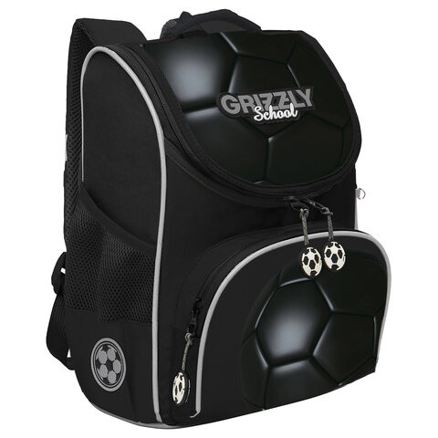 Ранец GRIZZLY анатомическая спинка, с мешком для обуви, для мальчиков, BALL, 33х25х13 см, RAm-485-5/1 по низкой цене оптом 