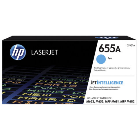 Картридж лазерный HP (CF451A) Color LJ M652dn/M653dn/M681dh, голубой, ресурс 10500 стр, оригинальный по низкой цене оптом 