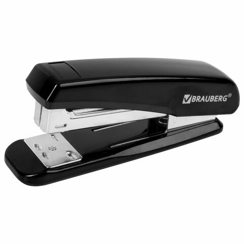 Степлер №24/6, 26/6 BRAUBERG "Classic", до 25 листов, черный, 222546 по низкой цене оптом 