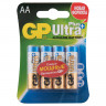 Батарейки КОМПЛЕКТ 4 шт., GP Ultra Plus, AA (LR06, 15А), алкалиновые, пальчиковые, блистер, 15AUP-2CR4 по низкой цене оптом 