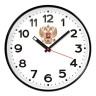 Часы настенные TROYKA 77770732 круг, белые, черная рамка, 30,5х30,5х4 см по низкой цене оптом 