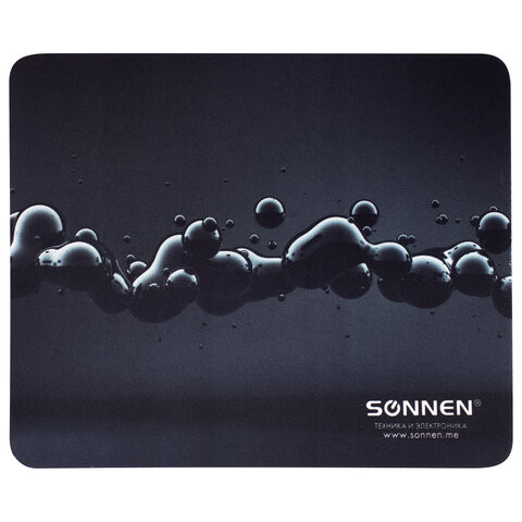 Коврик для мыши SONNEN "DROPS", резина + ткань, 220х180х3 мм, 513290 по низкой цене оптом Краснодар, Москва, Уфа, Казань, Барнаул, Владивосток, Хабаровск, Сахалин, Красноярск, Екатеренбург, 