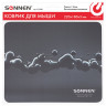 Коврик для мыши SONNEN "DROPS", резина + ткань, 220х180х3 мм, 513290 по низкой цене оптом Краснодар, Москва, Уфа, Казань, Барнаул, Владивосток, Хабаровск, Сахалин, Красноярск, Екатеренбург, 