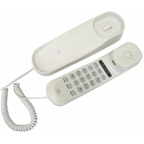 Телефон RITMIX RT-002 white, удержание звонка, тональный/импульсный режим, повтор, белый, 80002230 по низкой цене оптом 