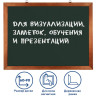 Доска для мела магнитная 60х90 см, зеленая, деревянная окрашенная рамка, Россия, BRAUBERG, 236890 по низкой цене оптом 