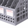 Лоток вертикальный для бумаг BRAUBERG "MAXI Plus", 240 мм, 6 отделений, сетчатый, сборный, серый, 237016, ЛТ86 по низкой цене оптом 