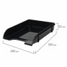 Лоток горизонтальный для бумаг BRAUBERG "Classic", 330х240х62 мм, черный, 237285 по низкой цене оптом 