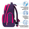 Рюкзак BRAUBERG CLASSIC, легкий каркас, премиум материал, Graceful cat, фиолетовый, 37х32х21 см, 270087 по низкой цене оптом Краснодар, Москва, Уфа, Казань, Барнаул, Владивосток, Хабаровск, Сахалин, Красноярск, Екатеренбург, 