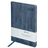 Еженедельник датированный 2026 БОЛЬШОЙ ФОРМАТ 210х297мм А4 BRAUBERG Wood, под кожу, синий, 117158 по низкой цене оптом 